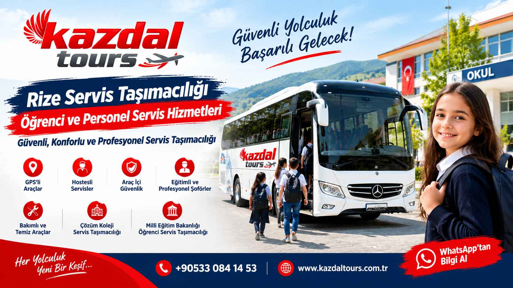 Rize servis taşımacılığı, öğrenci ve personel servis hizmetleri – Kazdal Tours